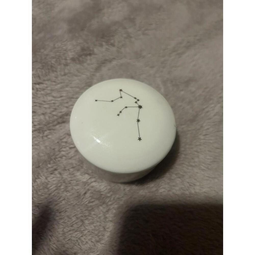Fringe Aquarius Zodiac Constellation 3"Round Ceramic Trinket  Jewlery Box